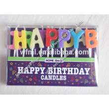 Customized Logo Assorted Letter Happy Birthday Candle With High Quality Certificates